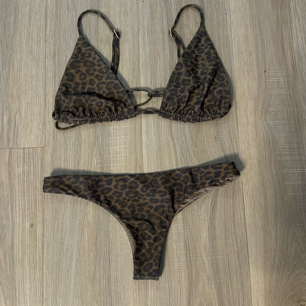 Acacia brown leopard print bikini.